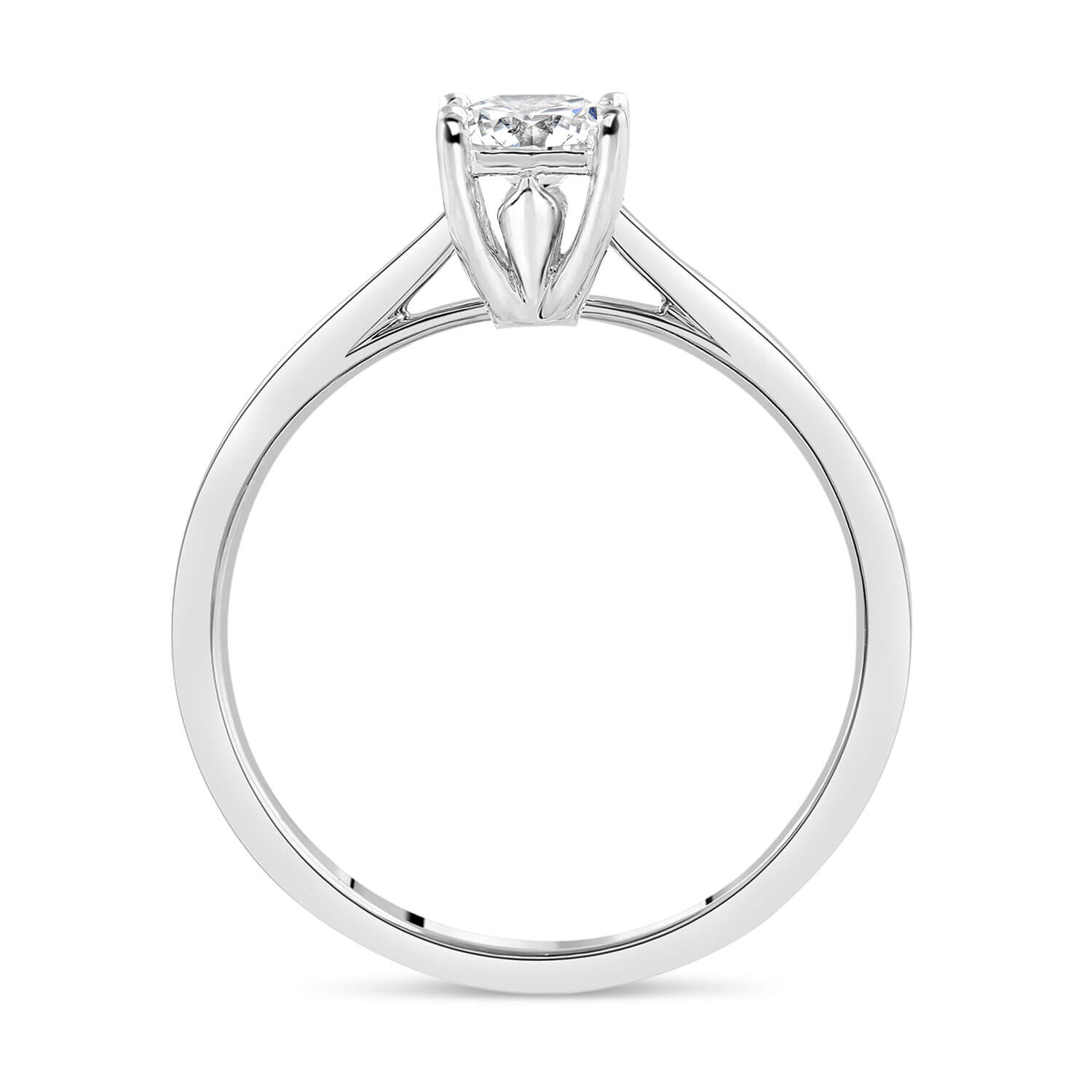 18ct White Gold 0.40ct Princess Diamond Tulip Setting Ring