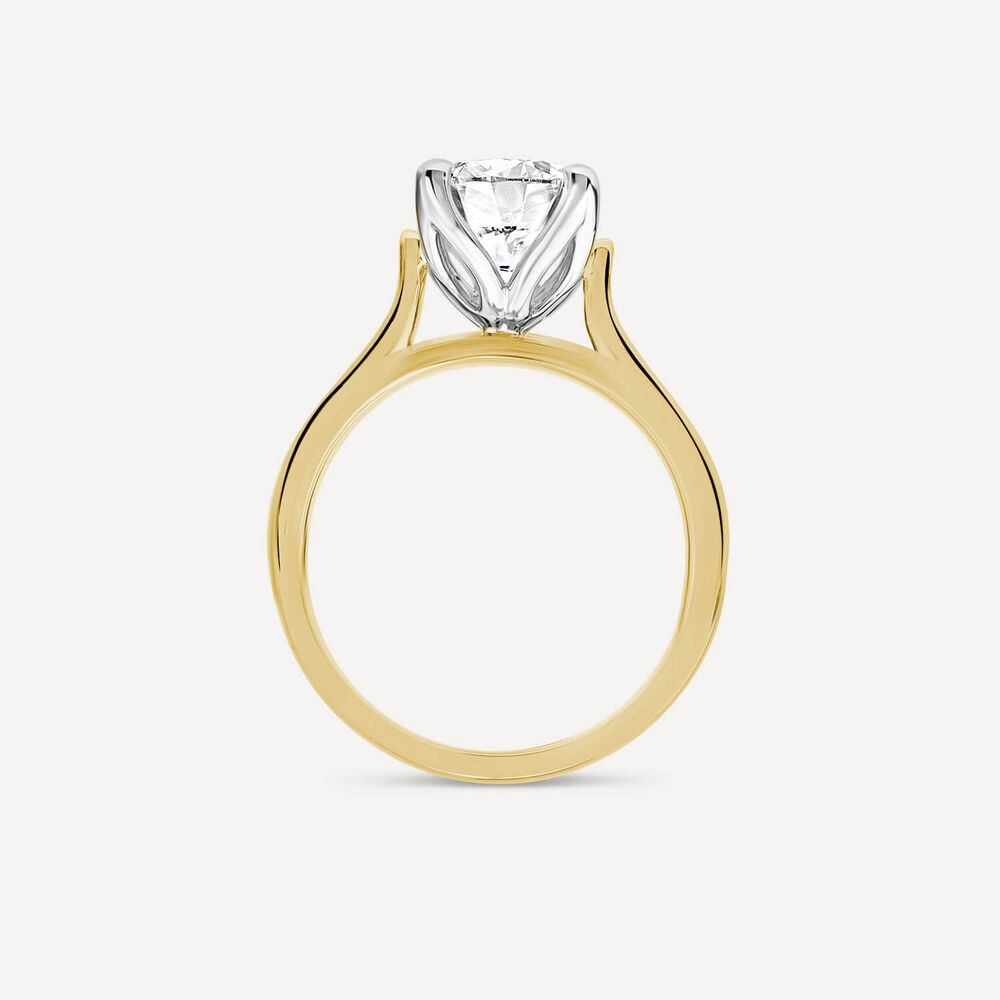 Born 18ct Yellow Gold 2.00ct Lab Grown Round Solitaire Diamond Ring image number 3