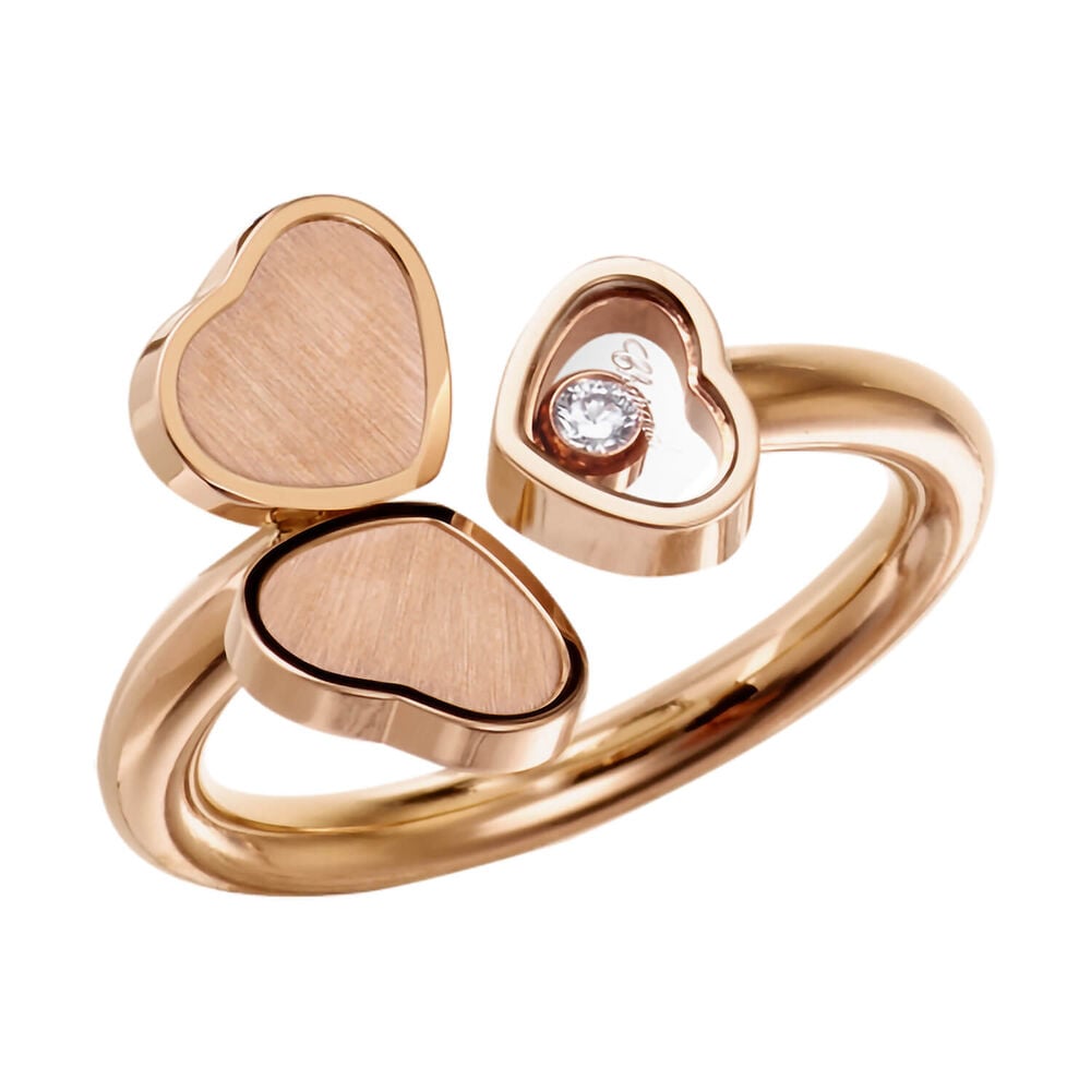Chopard Happy Hearts Wings 0.05ct Diamond 18ct Rose Gold Ring