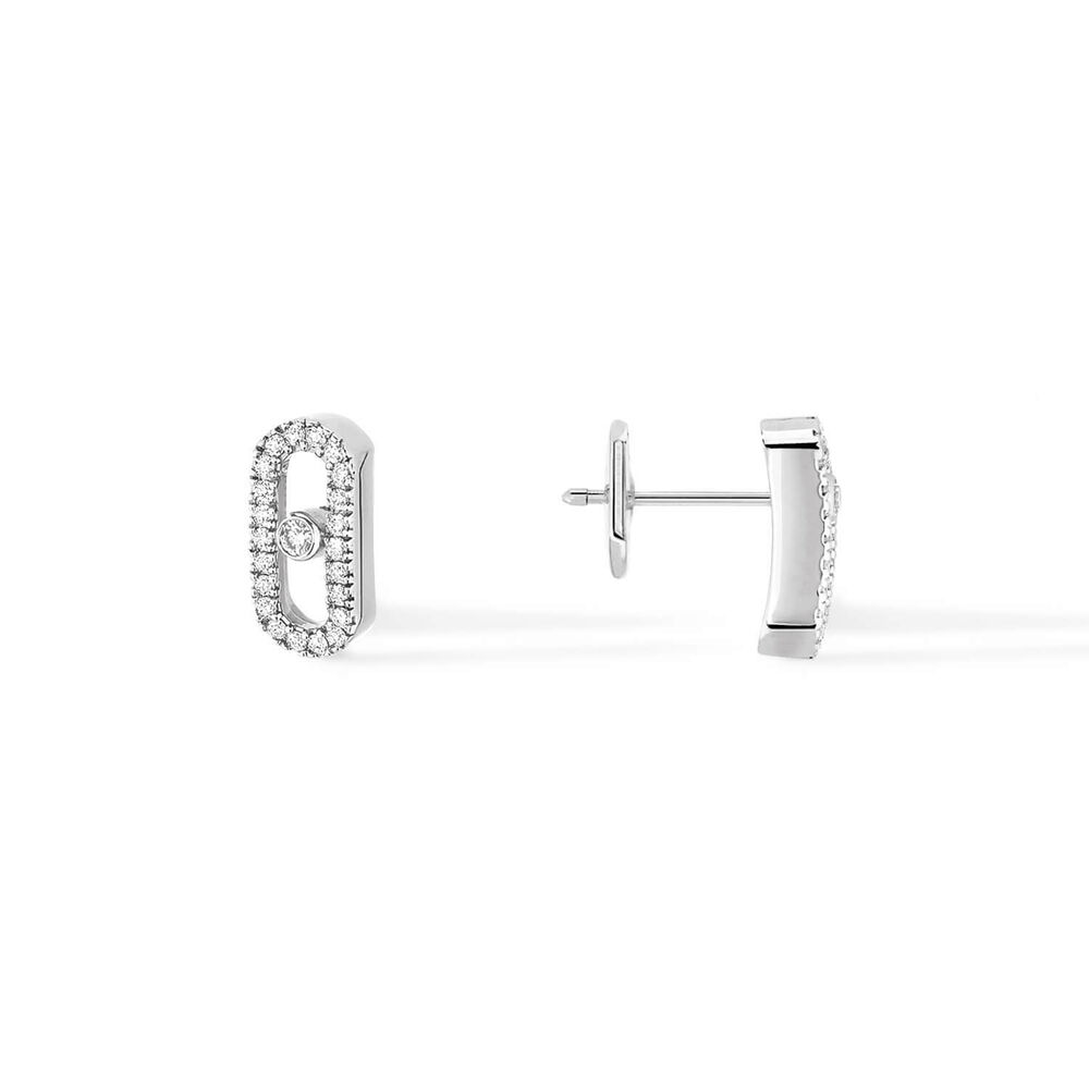 Messika Move Uno 18ct White Gold 0.18ct Diamond Stud Earrings image number 1