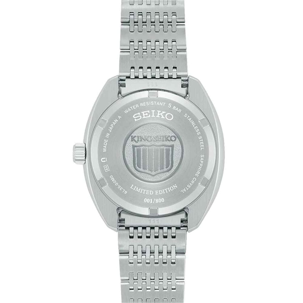King Seiko 145th Anniversary Limited Edition 39.4mm Black Dial Steel Bracelet Watch image number 5