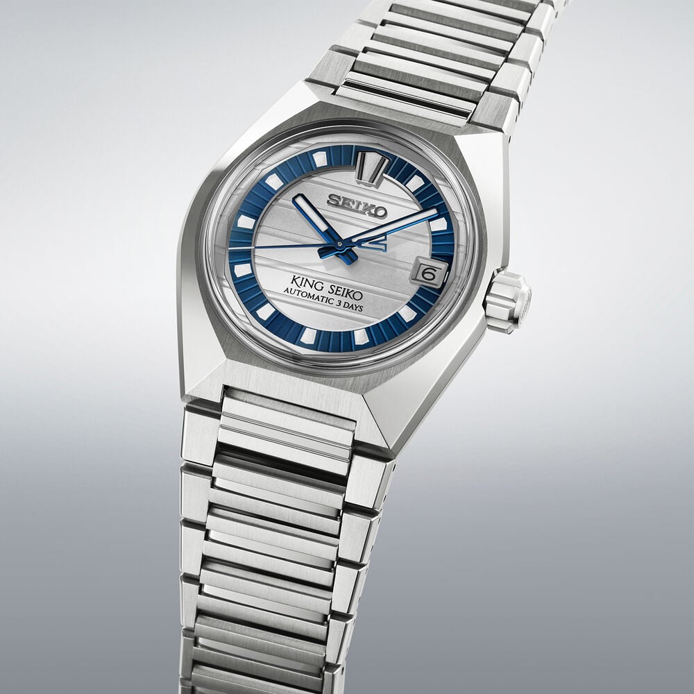 Seiko 145th Anniversary King Seiko Vanac Limited Edition White 41mm Dial Steel Bracelet Watch