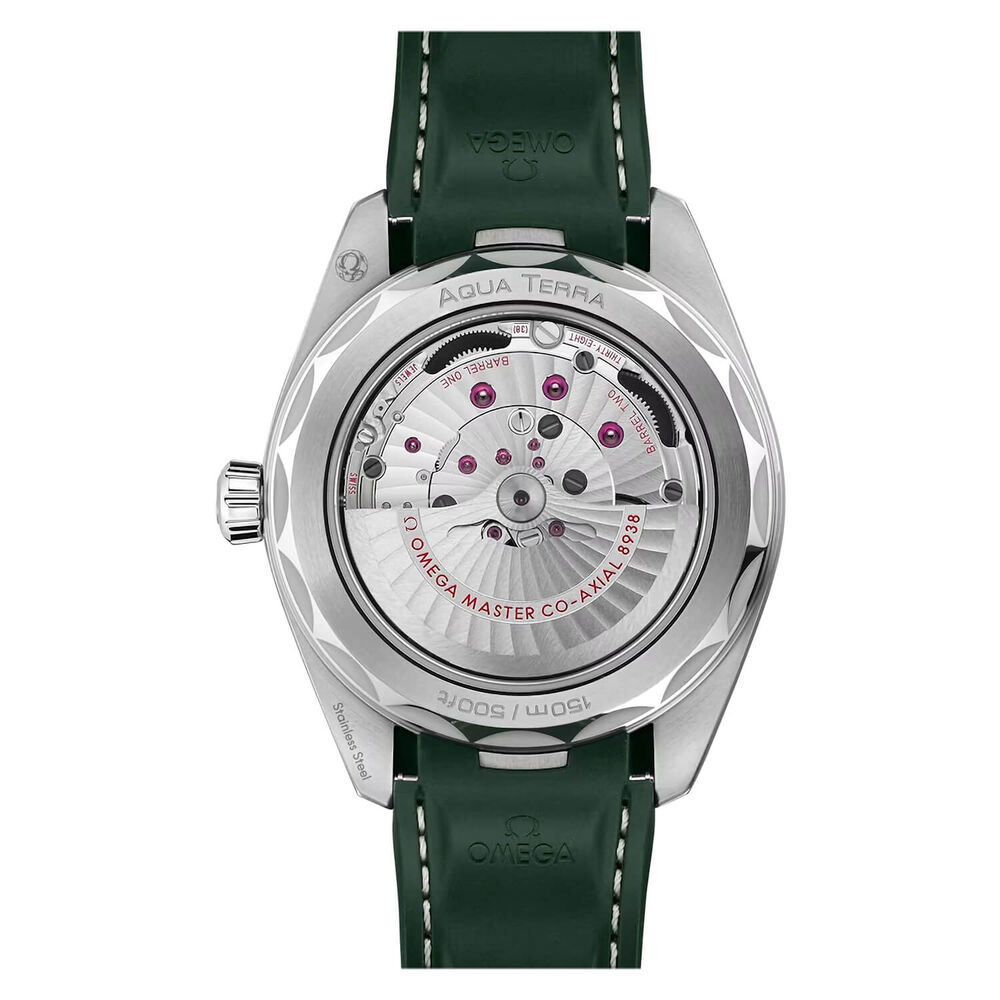 Omega Aqua Terra 150M Co-Axial Master Chronomaster GMT Worldtimer 43mm Green Dial Strap Watch image number 1