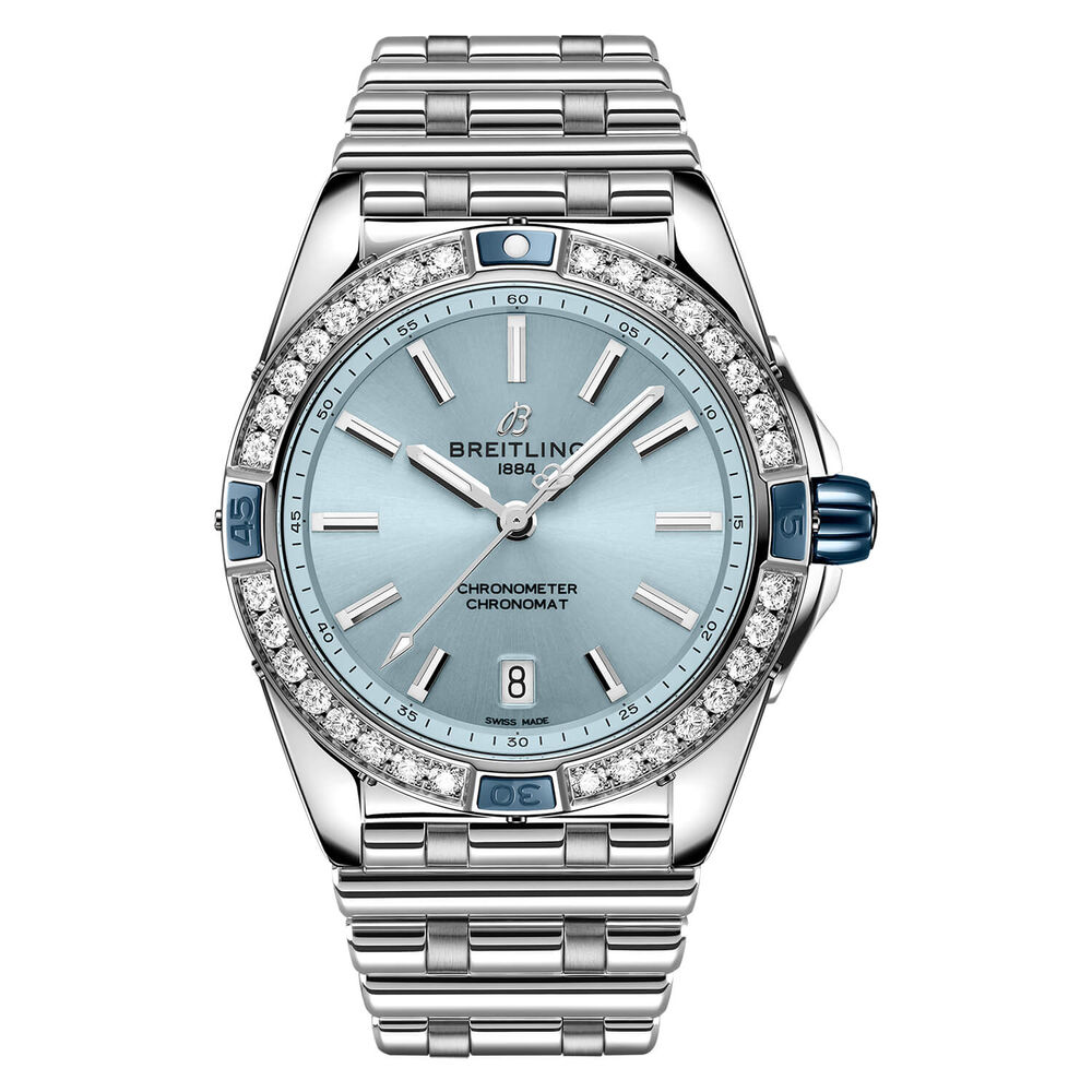Breitling Super Chronomat Automatic 38 Blue Dial Bracelet Watch image number 0