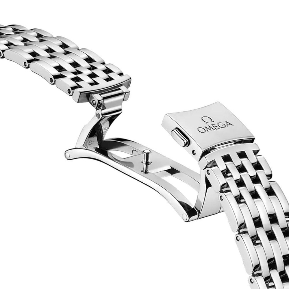 OMEGA De Ville Prestige 27.5mm White Mother of Pearl Steel Bracelet Watch image number 3