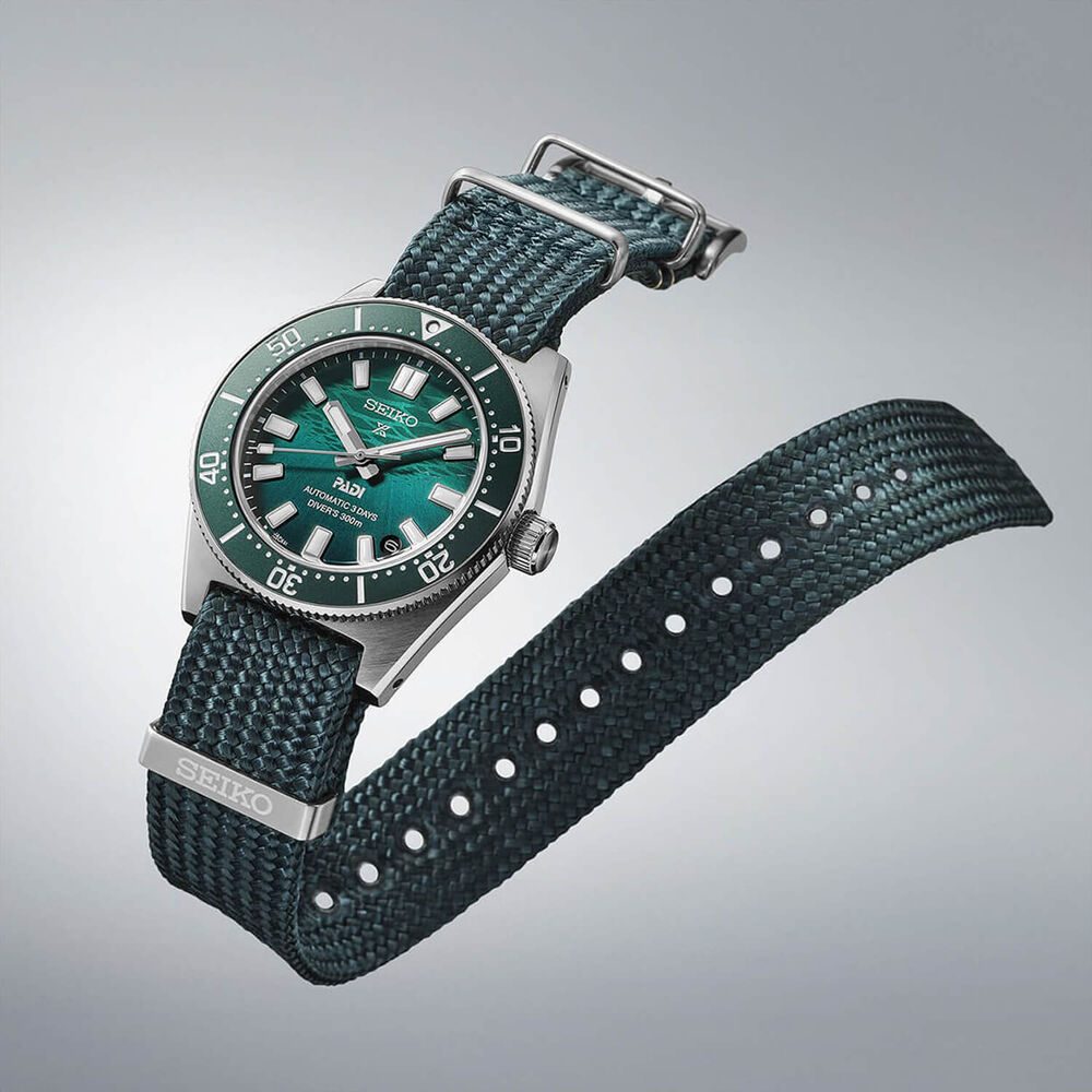 Seiko Prospex 1965 Heritage Diver’s PADI Special Edition 40mm Green Dial Steel Bracelet Watch image number 4