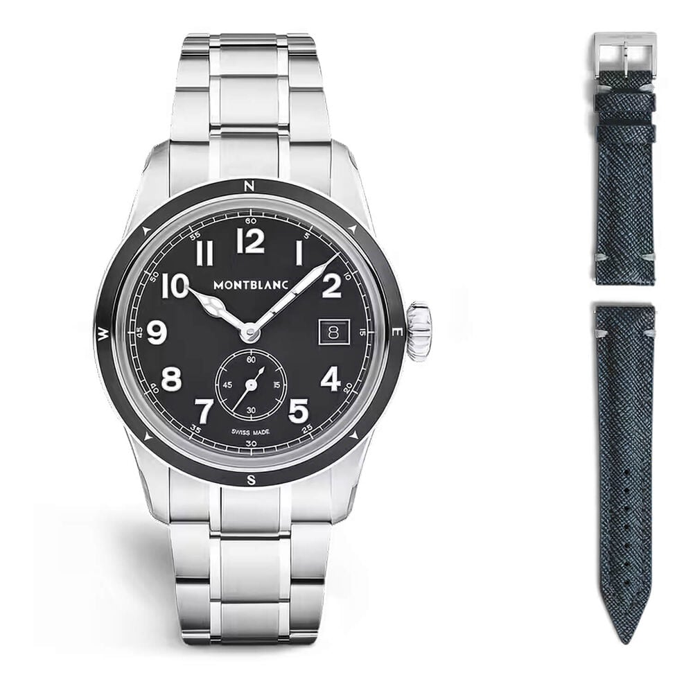 Montblanc 1858 Small Edit 38mm Black Dial Stainless Steel Bracelet Watch