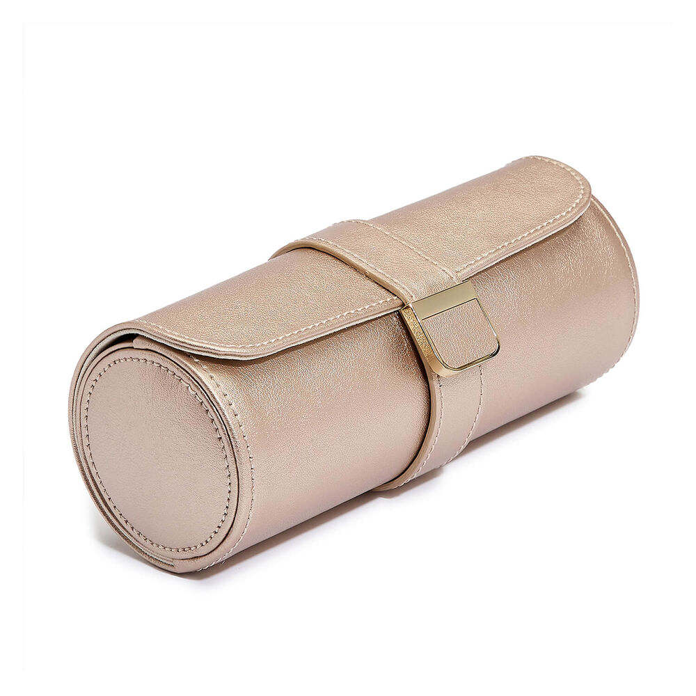 WOLF PALERMO Double Watch Roll & Jewellery Rose Gold Pouch