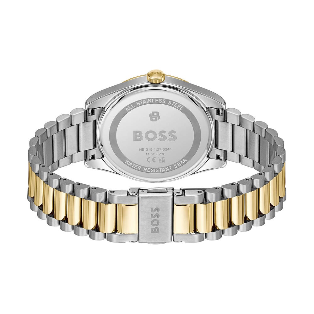 BOSS Cheswick 40mm Blue Dial Two Tone Stainless Steel Bracelet Watch image number 1