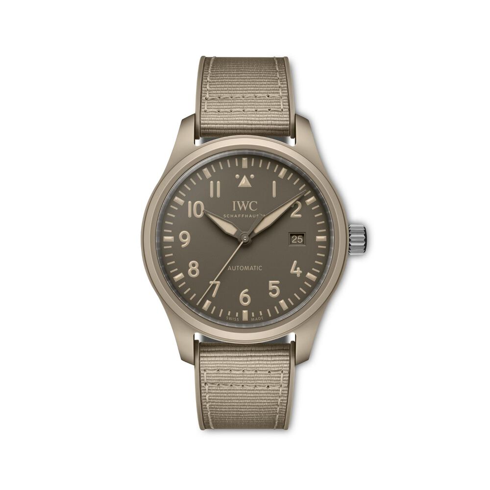 IWC Schaffhausen Pilot's Top Gun Mojave Desert 41mm Dial Rubber Strap Watch image number 0