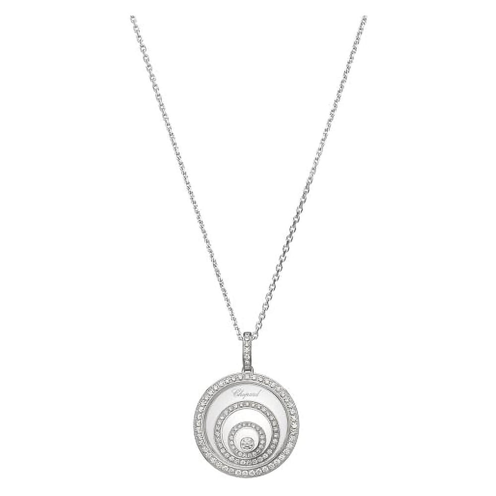 Chopard Jewellery Happy Spirit 18ct White Gold Diamond Circle Pendant image number 0