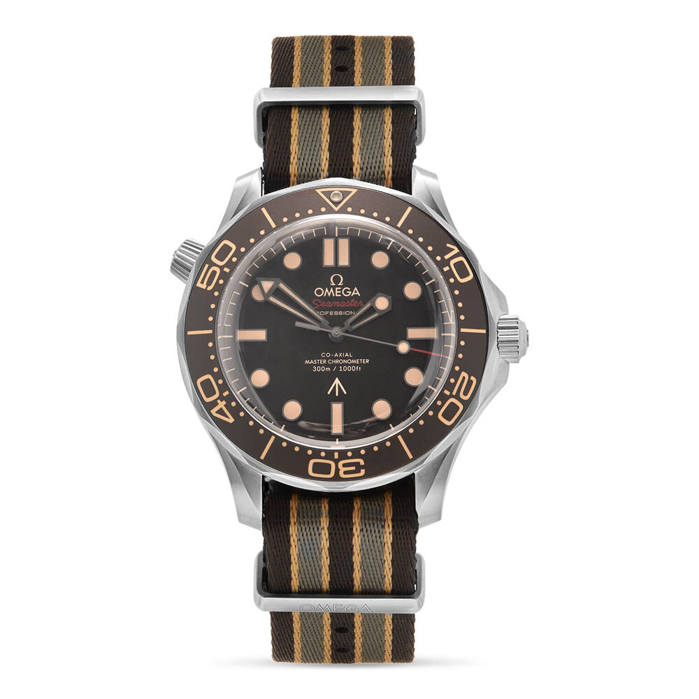 Pre-Owned OMEGA Seamaster Diver 300M James Bond 007 2020 Edition 42mm Brown Dial Strap Watch image number 7