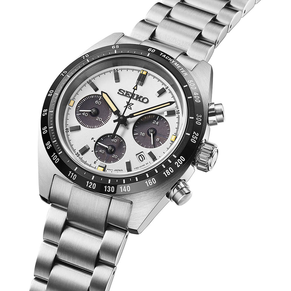 Seiko Prospex Speedtimer &lsquo;Youngtimer&rsquo; Monochrome 39mm Steel Bracelet Watch image number 2