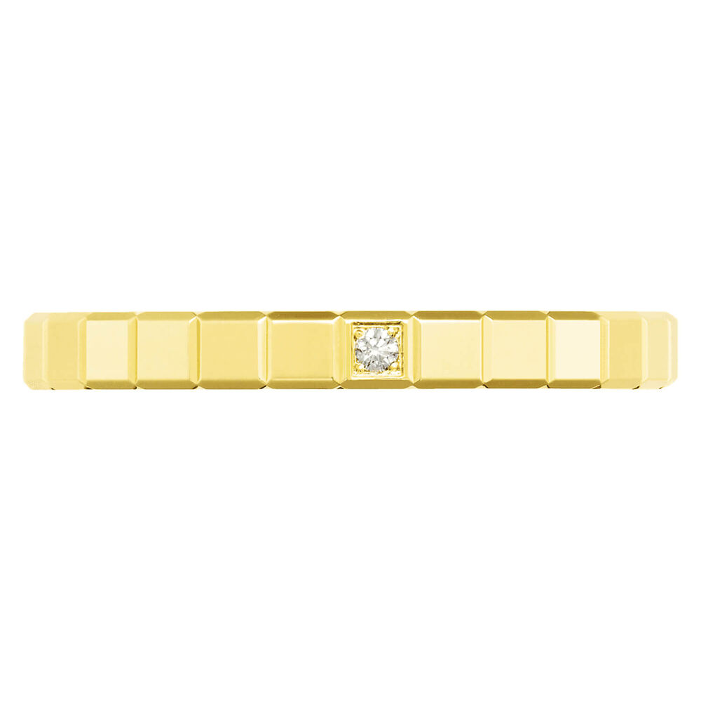 Chopard Ice Cube 18ct Yellow Gold 0.01ct Diamond Ring image number 1