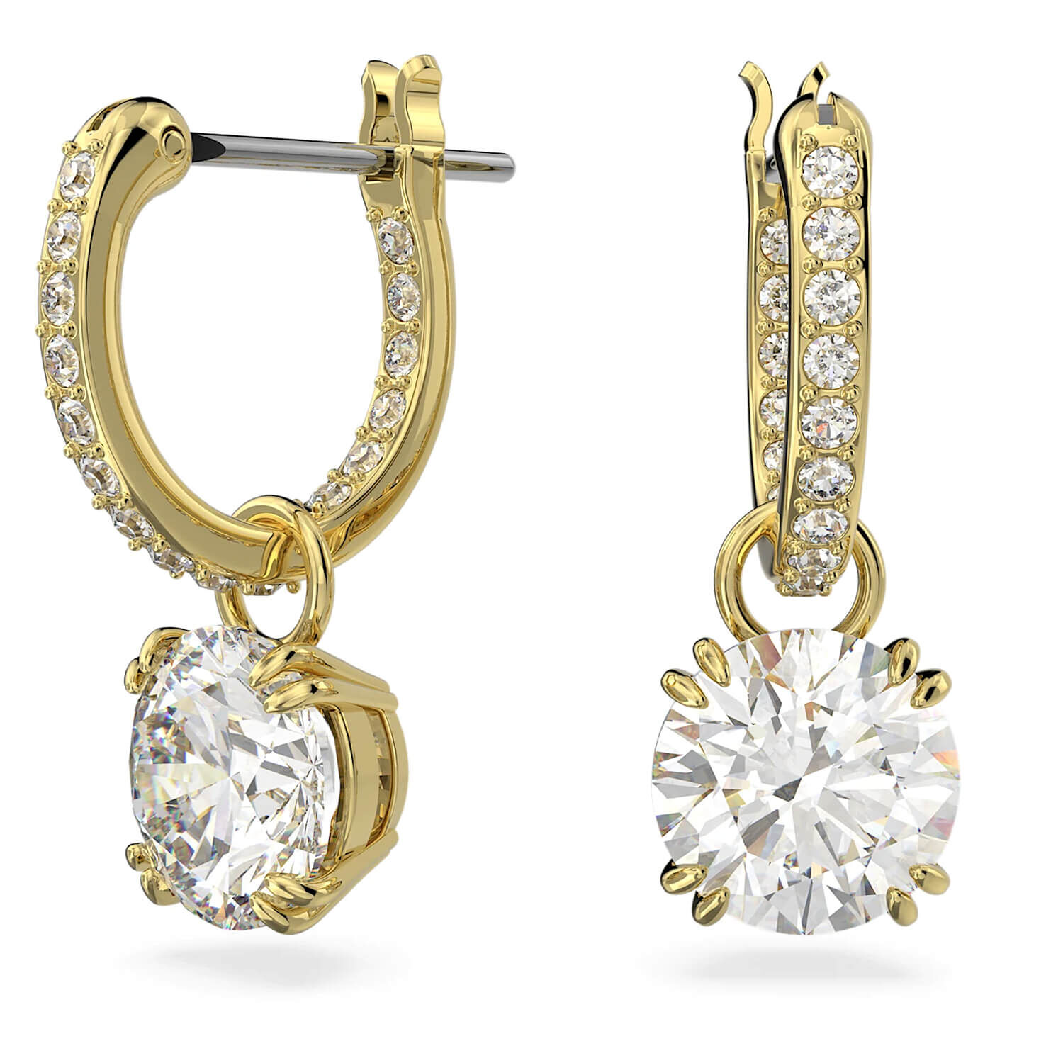 Swarovski earrings gold plated deals