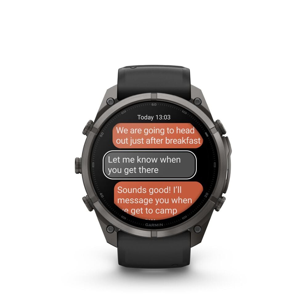 Garmin fenix 9 Pro 51mm Carbon Gray DLC Titanium Black/Pebble Grey Silicone Strap Watch