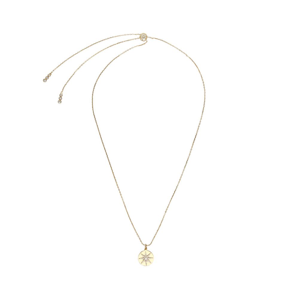 CARAT* London Sora Yellow Gold Vermeil Star & Disc Necklace image number 0