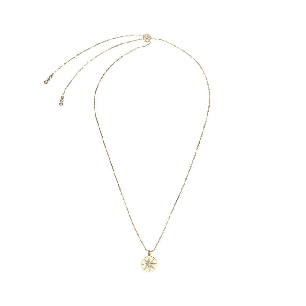 CARAT* London Sora Yellow Gold Vermeil Star & Disc Necklace