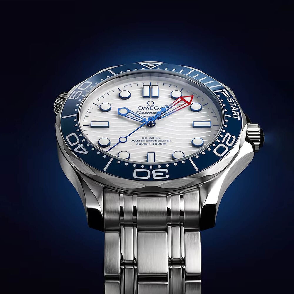 OMEGA Seamaster Diver 300M America's Cup Edition 42mm White Dial Steel Bracelet Watch image number 3