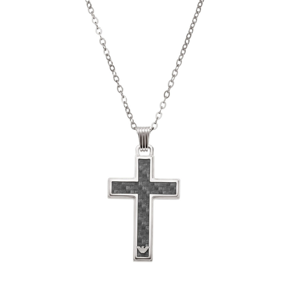 Emporio Armani Stainless Steel Cross Necklace image number 0