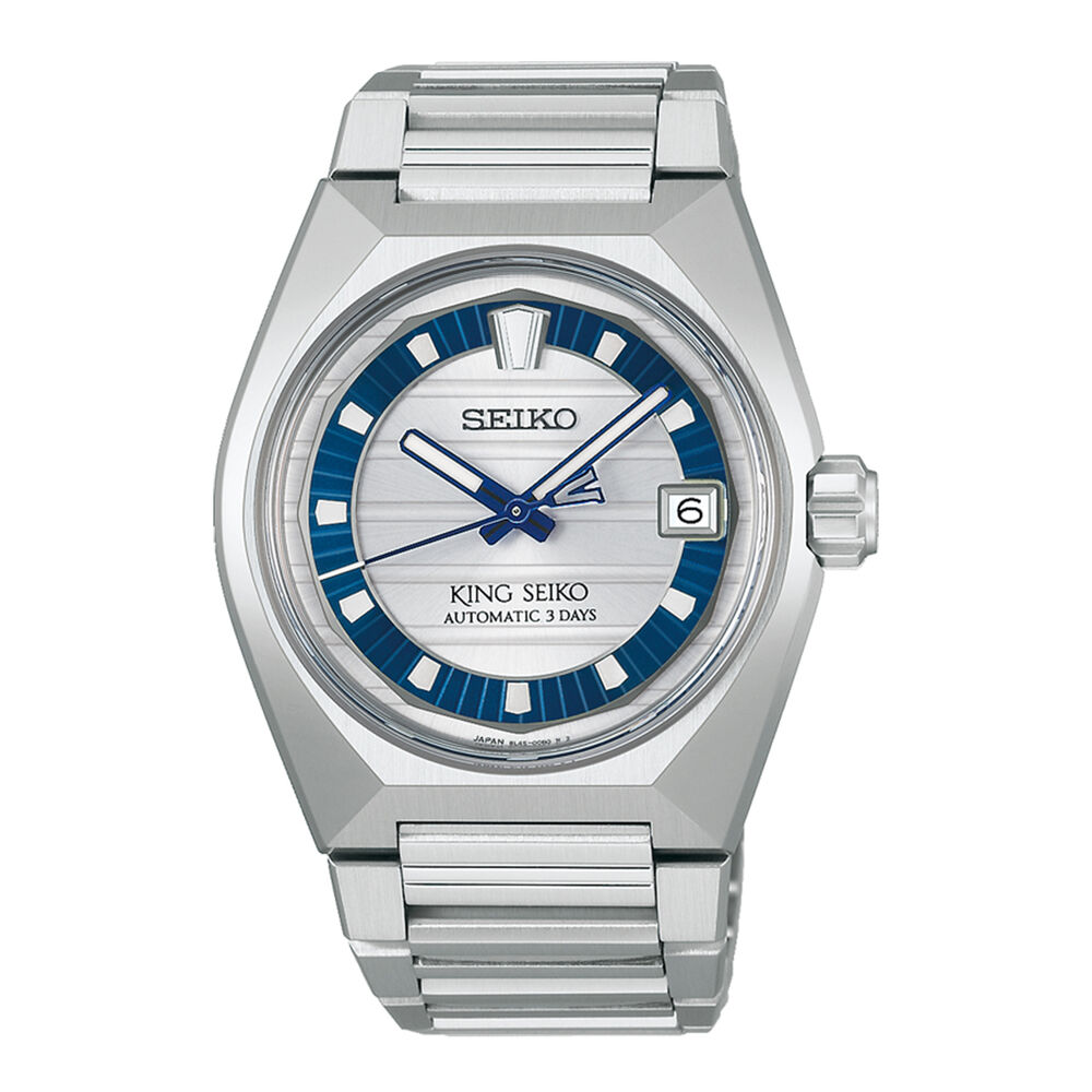 Seiko 145th Anniversary King Seiko Vanac Limited Edition White 41mm Dial Steel Bracelet Watch