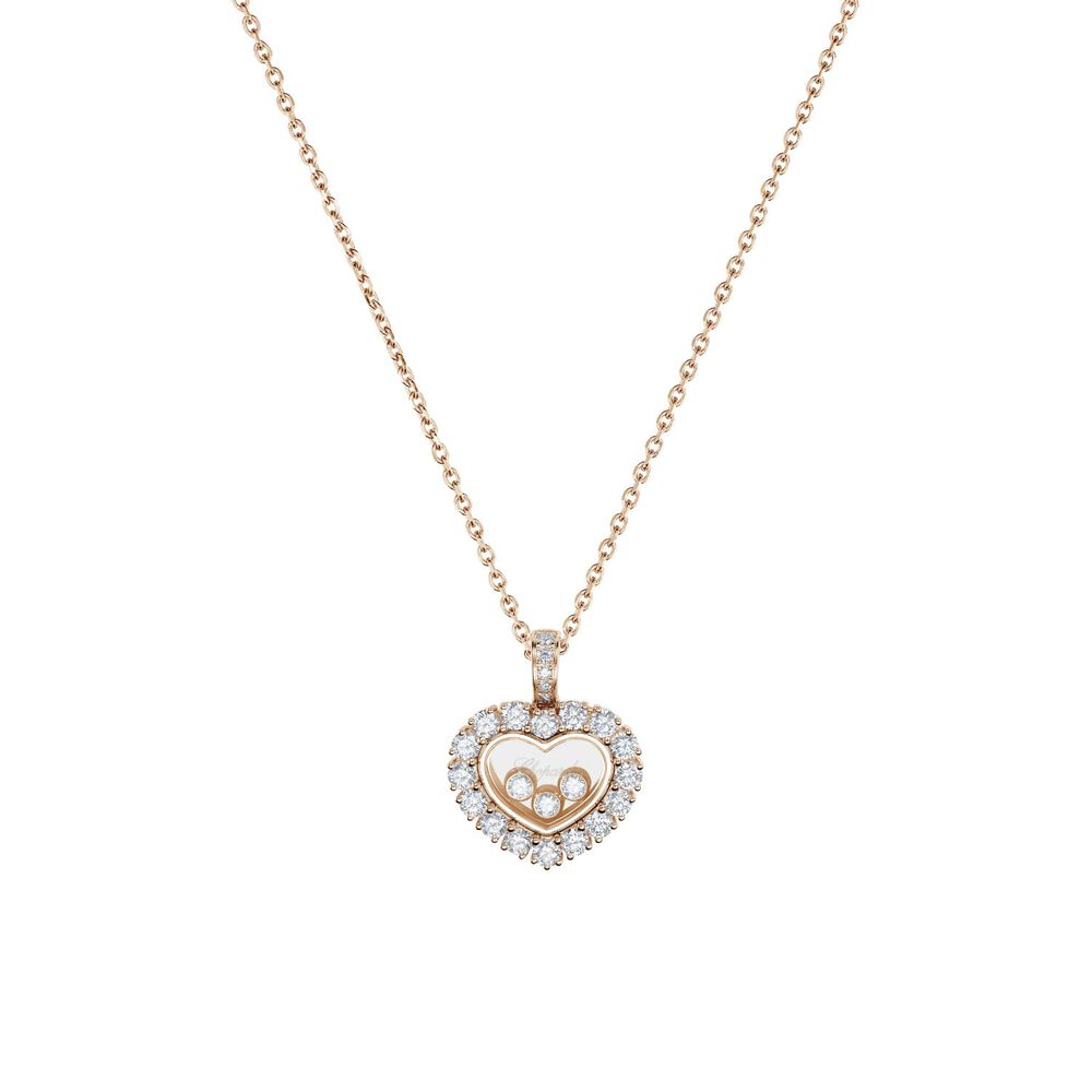 Chopard Happy Diamonds 18ct Rose Gold 0.95ct Diamond Necklace