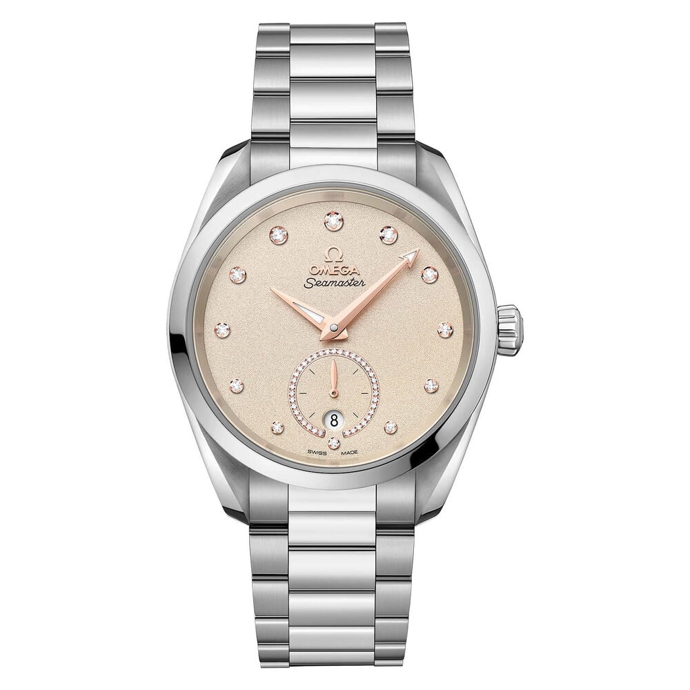 Pre-Owned OMEGA Seamaster Aqua Terra 38mm Ivory Dial Steel Case Bracelet Watch