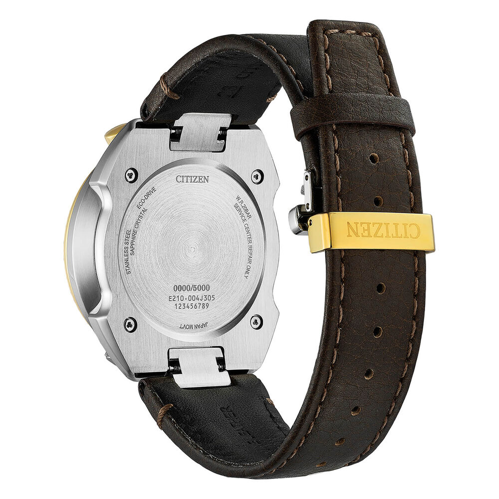 Citizen Promaster Bullhead Racing Chronograph 45mm Green Dial Brown Leather Strap Watch