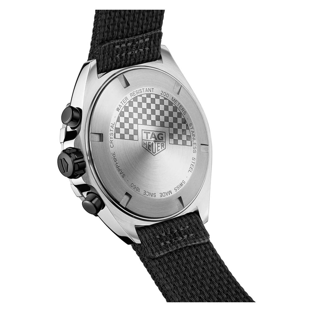 TAG Heuer Formula 1 Quartz 43mm Grey Yellow Detail Dial Chronograph  Black Nylon Strap Watch image number 2