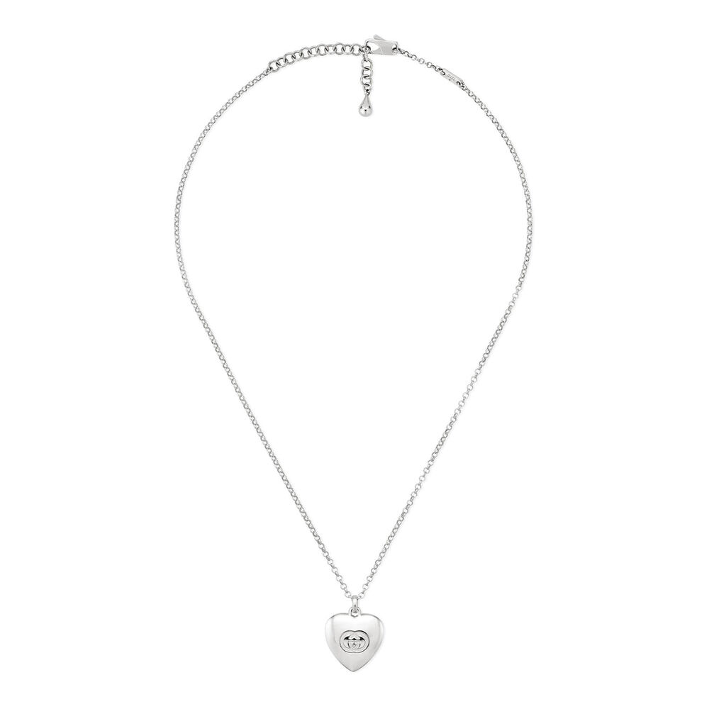 Gucci Blind for Love Silver Heart Pendant Necklace image number 2