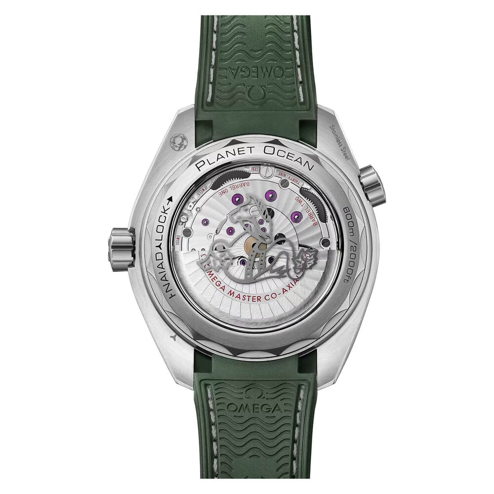 OMEGA Seamaster Planet Ocean 600M 43.5mm Grey Dial Green Rubber Strap Watch image number 1