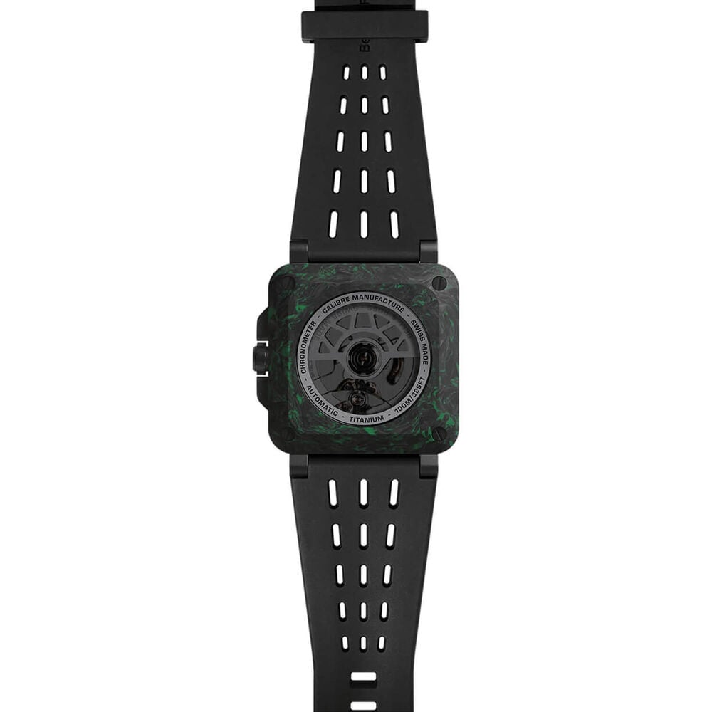 Bell&Ross BR-X3 Night Vision 41mm Skeleton Dial Black Rubber Strap Watch image number 3