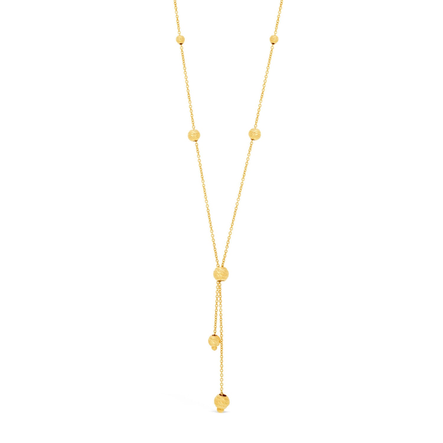 9ct Gold Diamond Cut Ball Necklace
