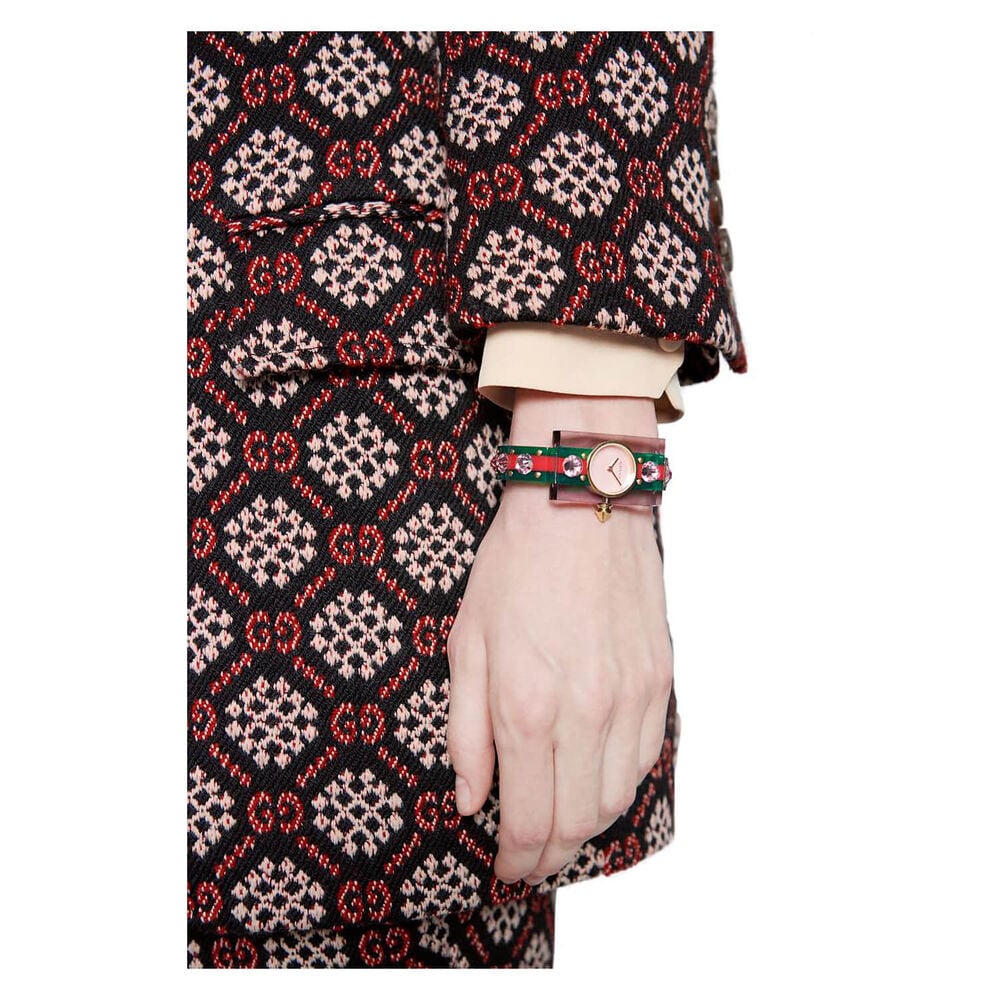 Gucci Fashion Plexi Pearl & Gemstone 24mm Ladies' Watch image number 6