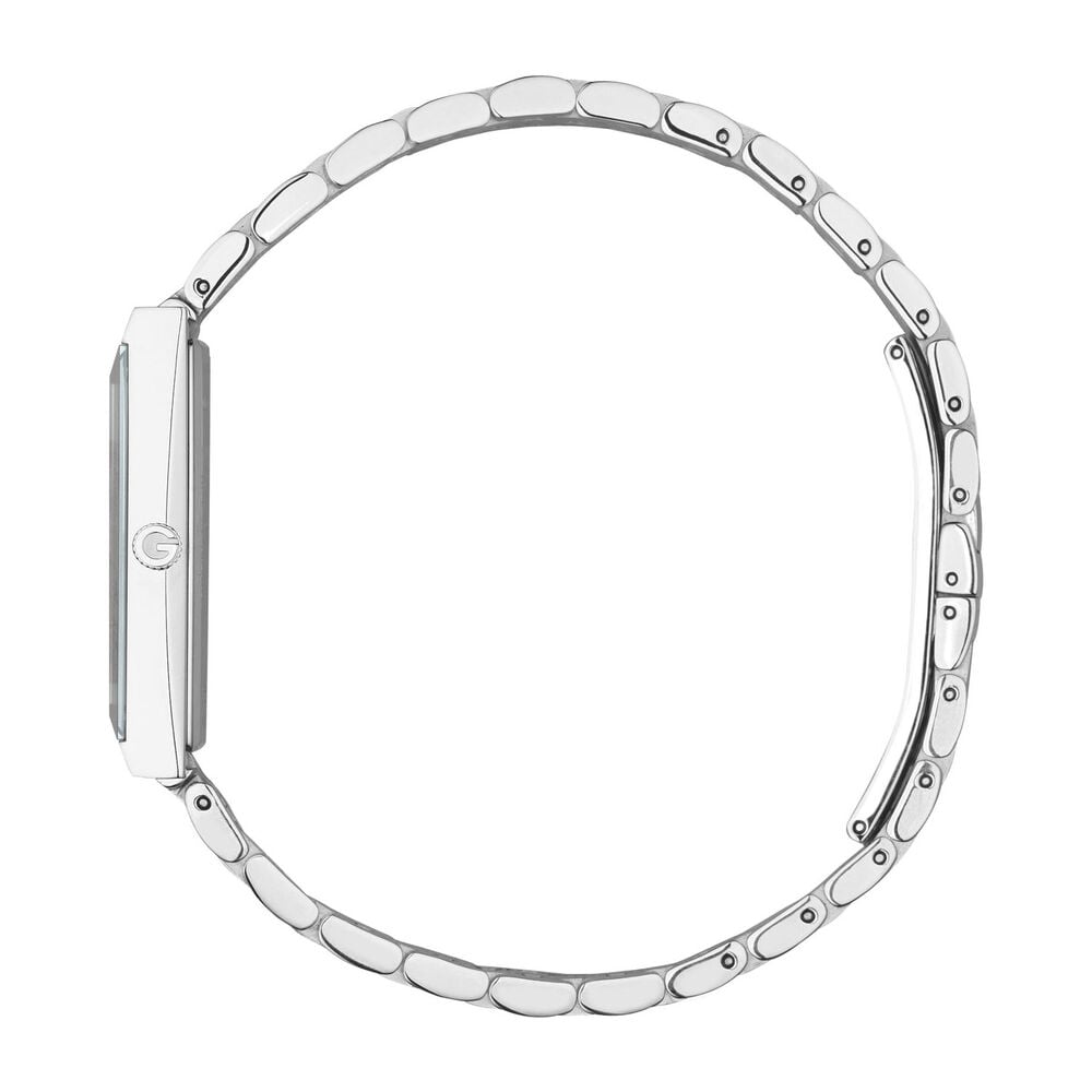 Gucci G-Frame 14 x 34mm Small Rectangular Black Diamond Dial Bracelet Watch