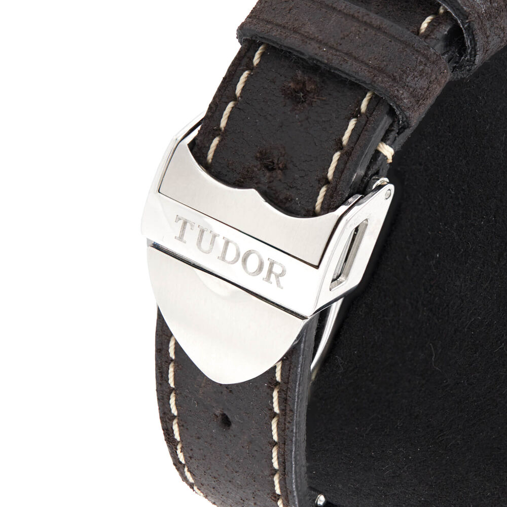 Pre-Owned TUDOR Black Bay S&G Chrono 41mm Black Dial Brown Leather Strap Watch
