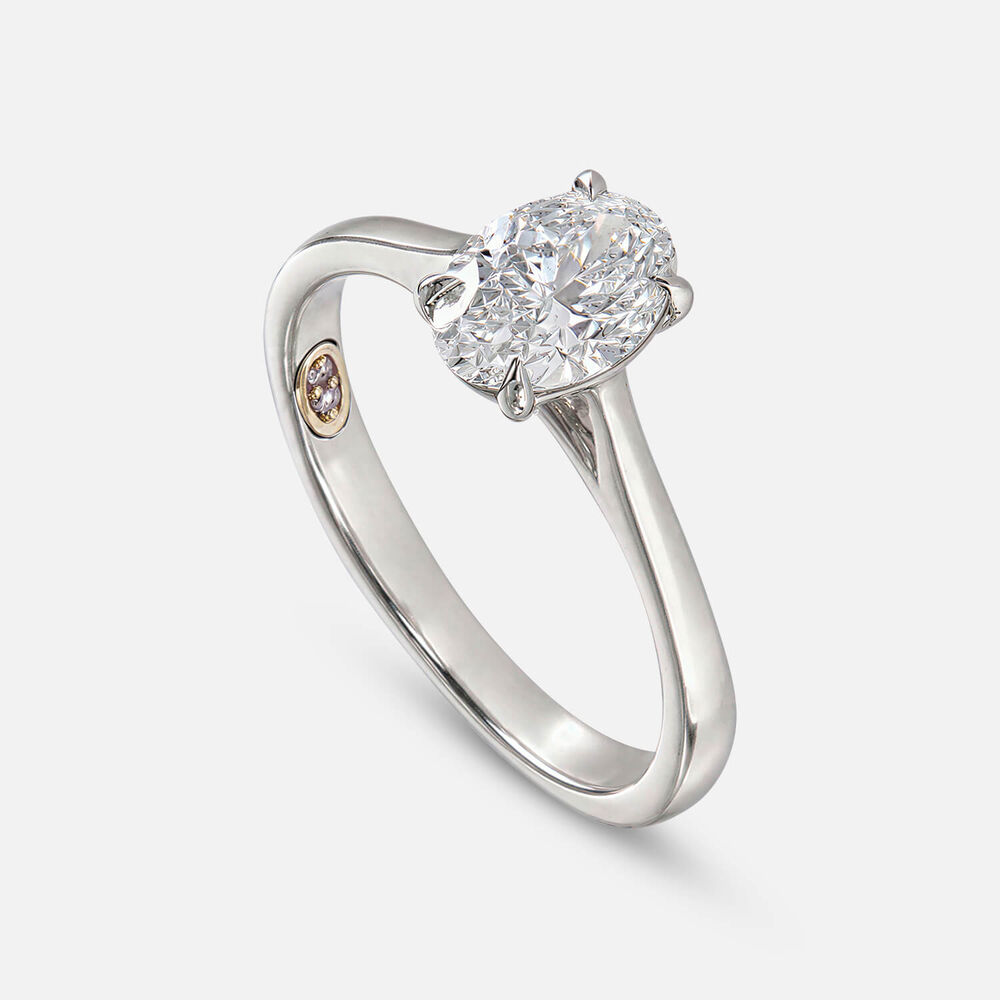 Platinum 1.00ct Oval Diamond Solitaire Ring