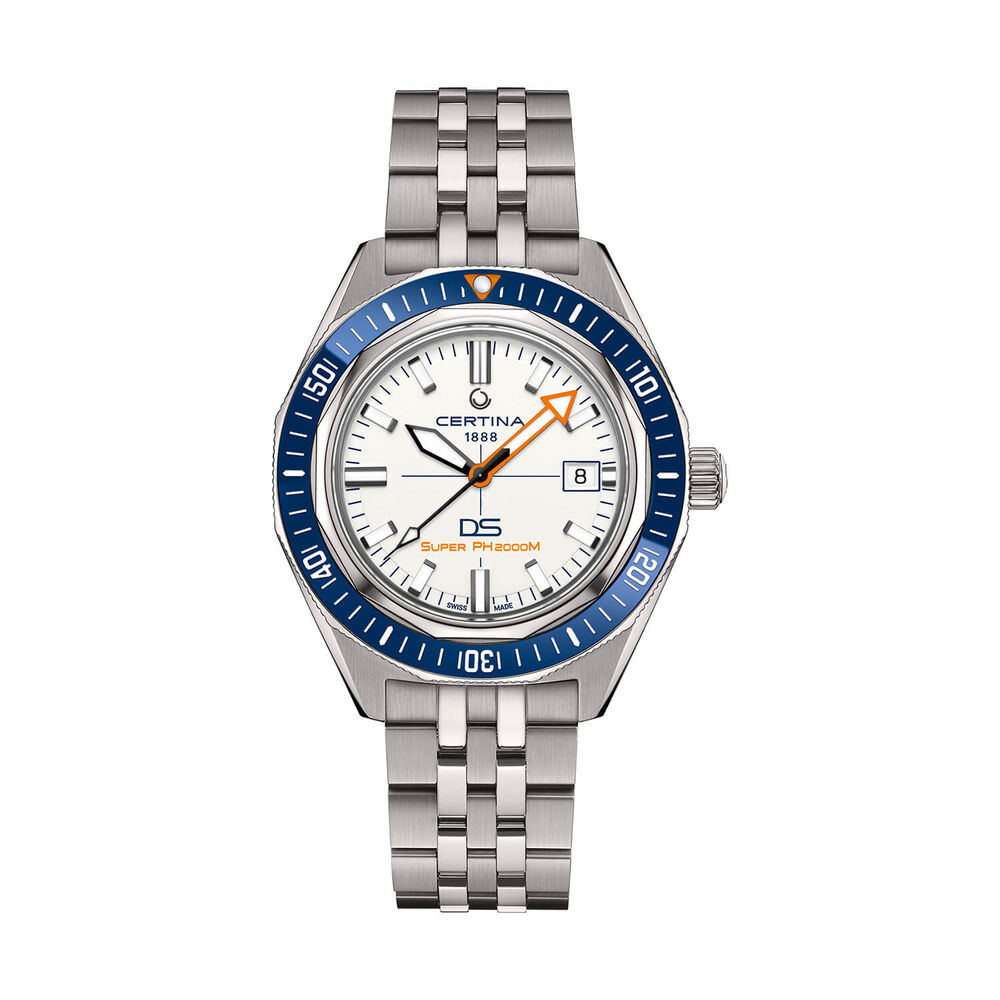 Certina DS Super PH2000M STC 43mm White Dial Titanium Bracelet Watch