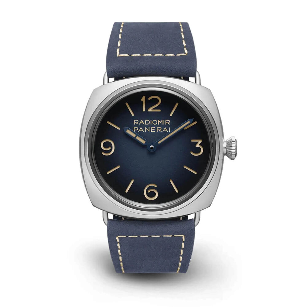Panerai Radiomir 45mm Origine Blue Dial Strap Watch