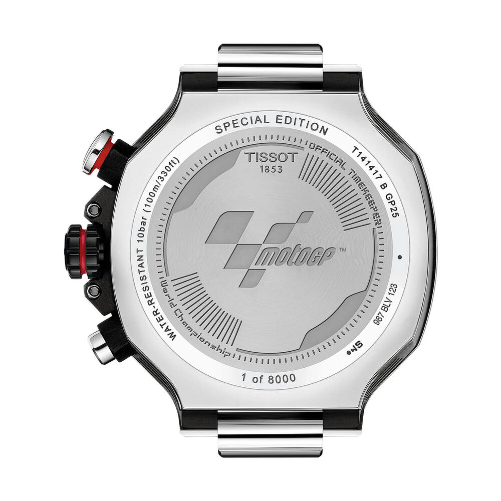 Tissot T-Race MotoGP Quartz Chronograph 45mm Dark Grey Dial Black Rubber Strap Watch image number 3