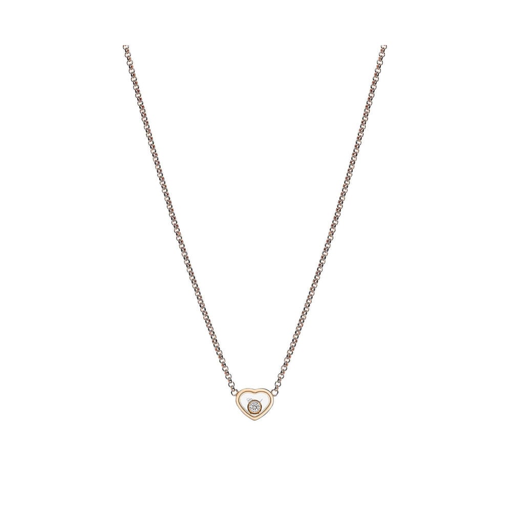 Chopard Happy Hearts 0.05ct Diamond 18ct Rose Gold Necklace