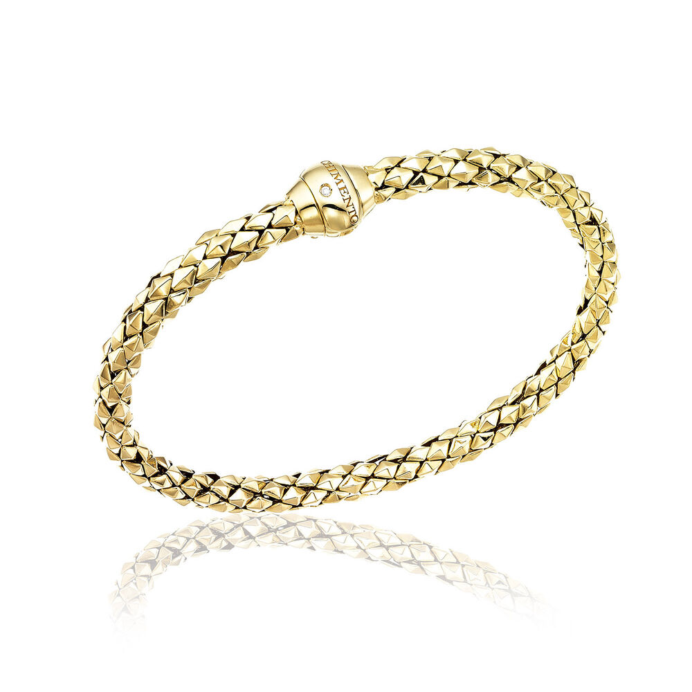 Chimento 18ct Yellow Gold and Diamond Stretch Classic Bracelet image number 0