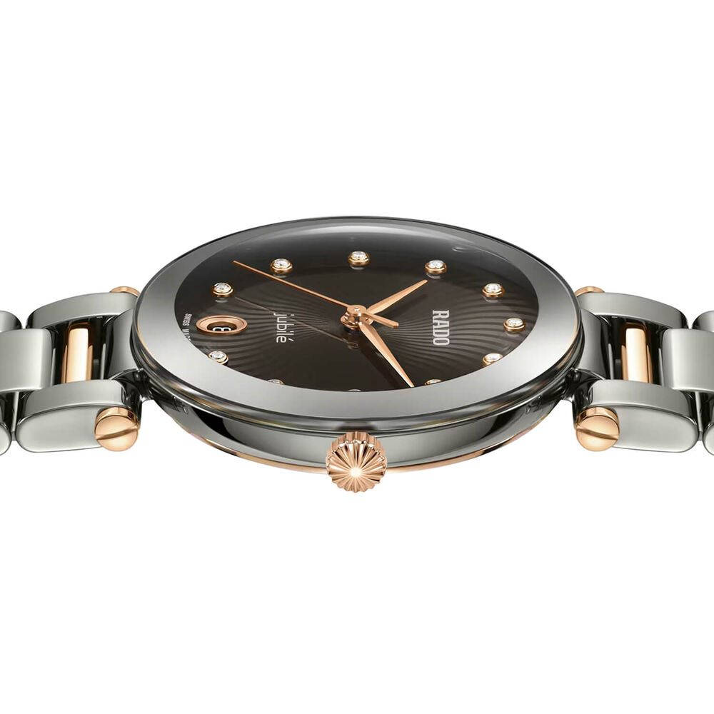 Rado LaCoupole Diamonds 31mm Grey Dial Plasma High-Tech Ceramic Bracelet Watch image number 2