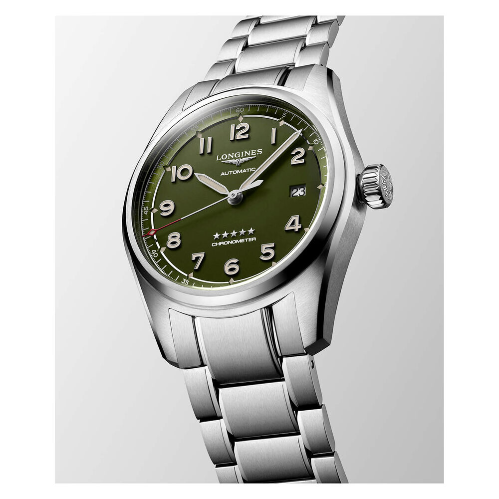 Longines Longines Spirit 40mm Khaki Steel Case Watch image number 3