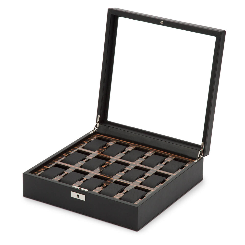 WOLF ROADSTER 15pc Black Watch Box