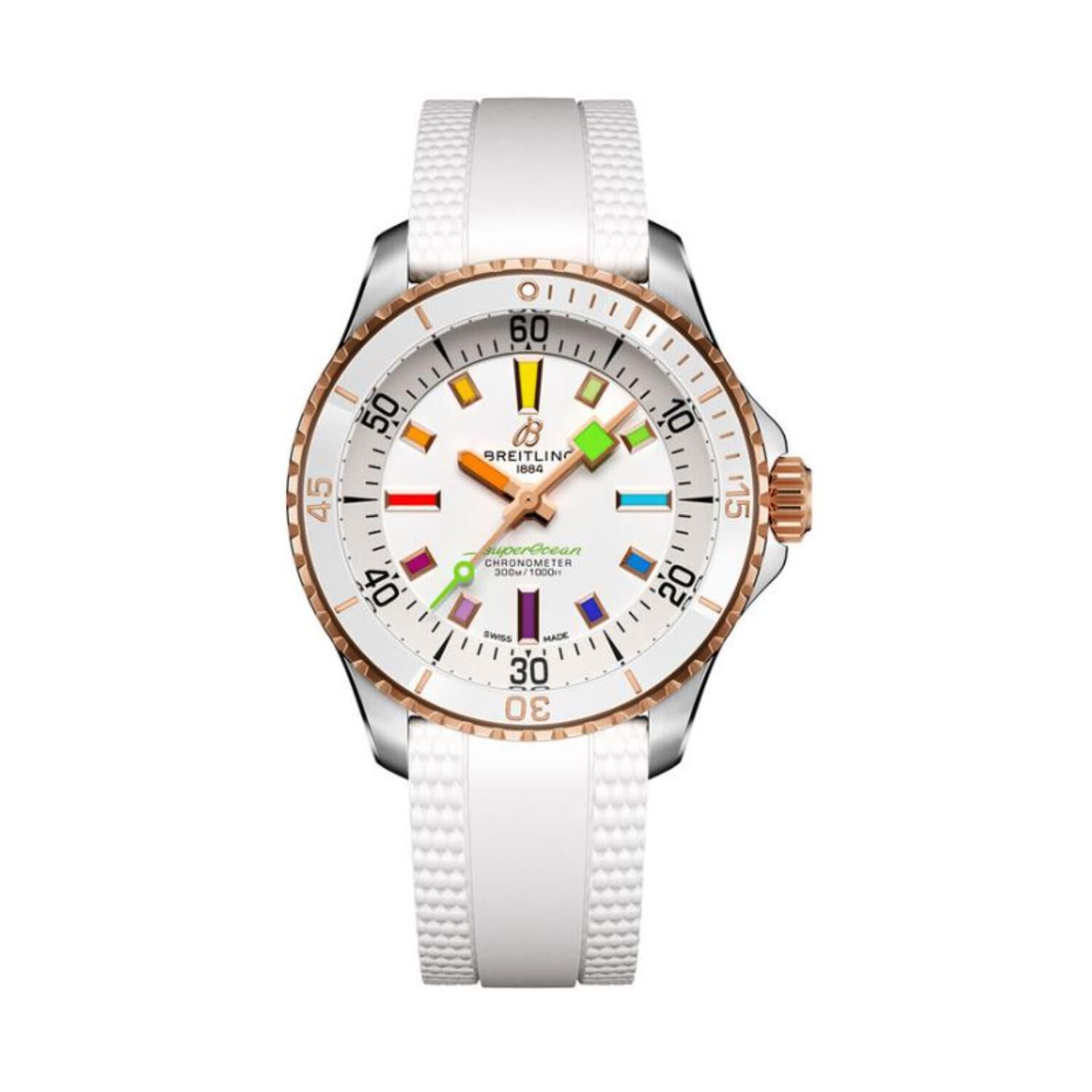 Breitling white rubber strap outlet