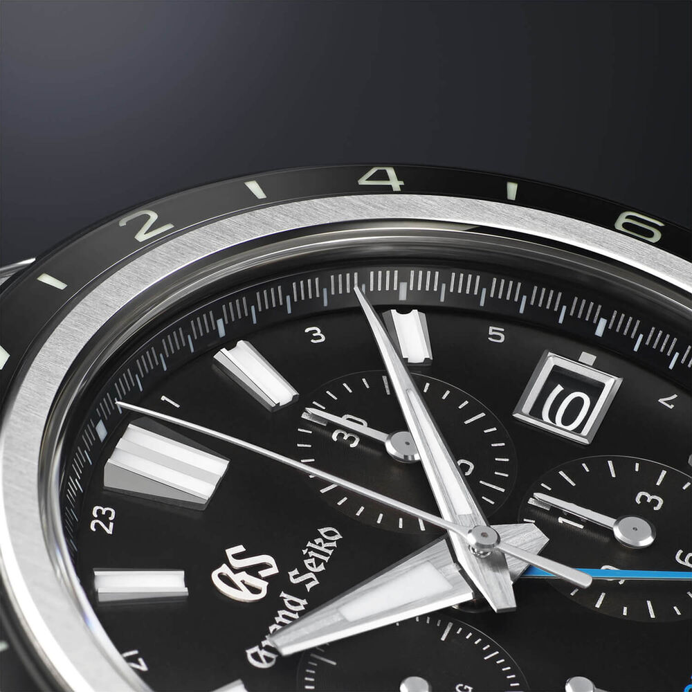Grand Seiko Evolution 9SD GMT Chronograph 45.3mm Black Dial Watch