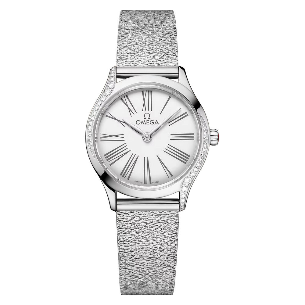 OMEGA De Ville Mini Tresor 26mm White Dial Diamond Set Steel Bracelet Watch image number 0