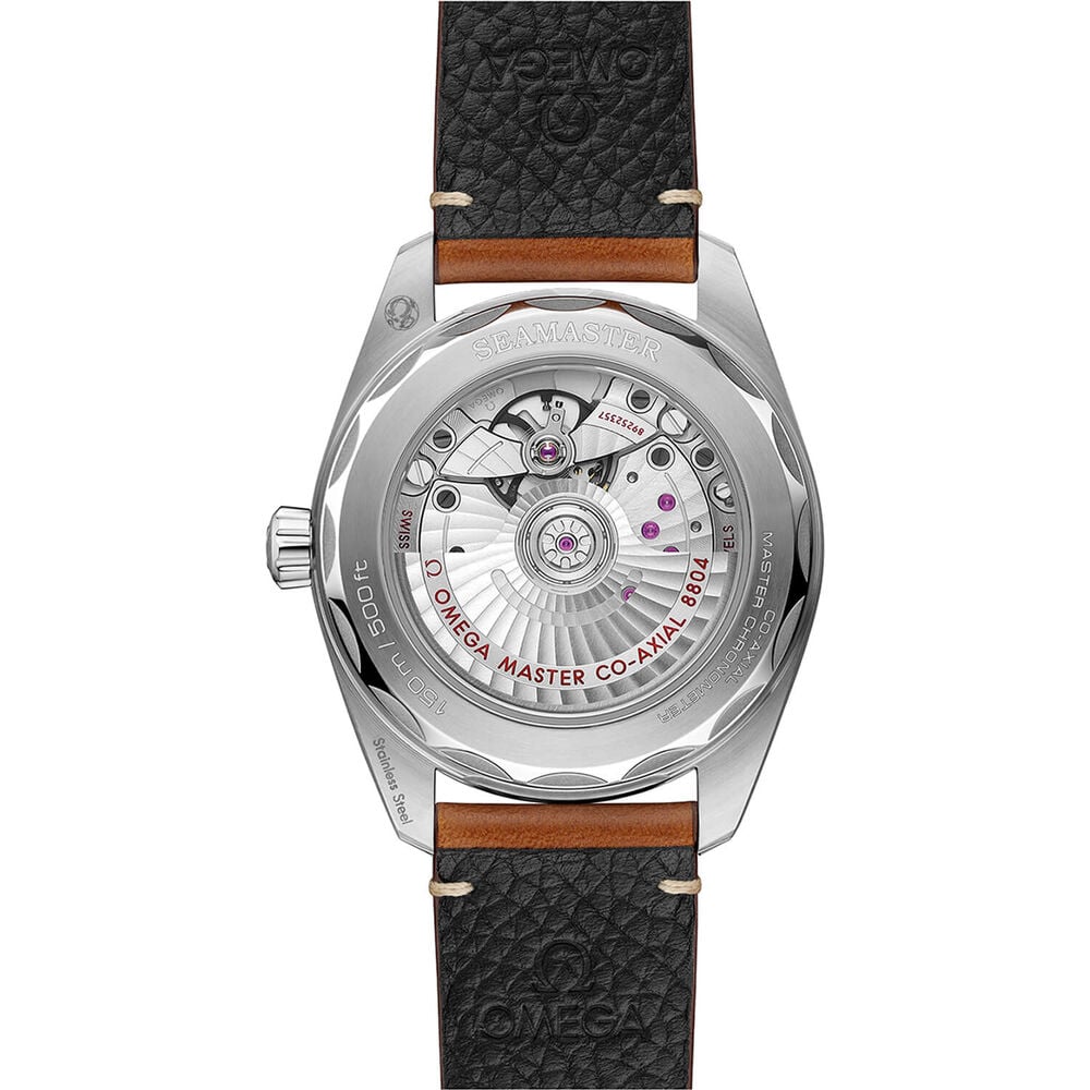 OMEGA Seamaster Railmaster 38mm Brown Dial Brown Leather Strap Watch image number 3