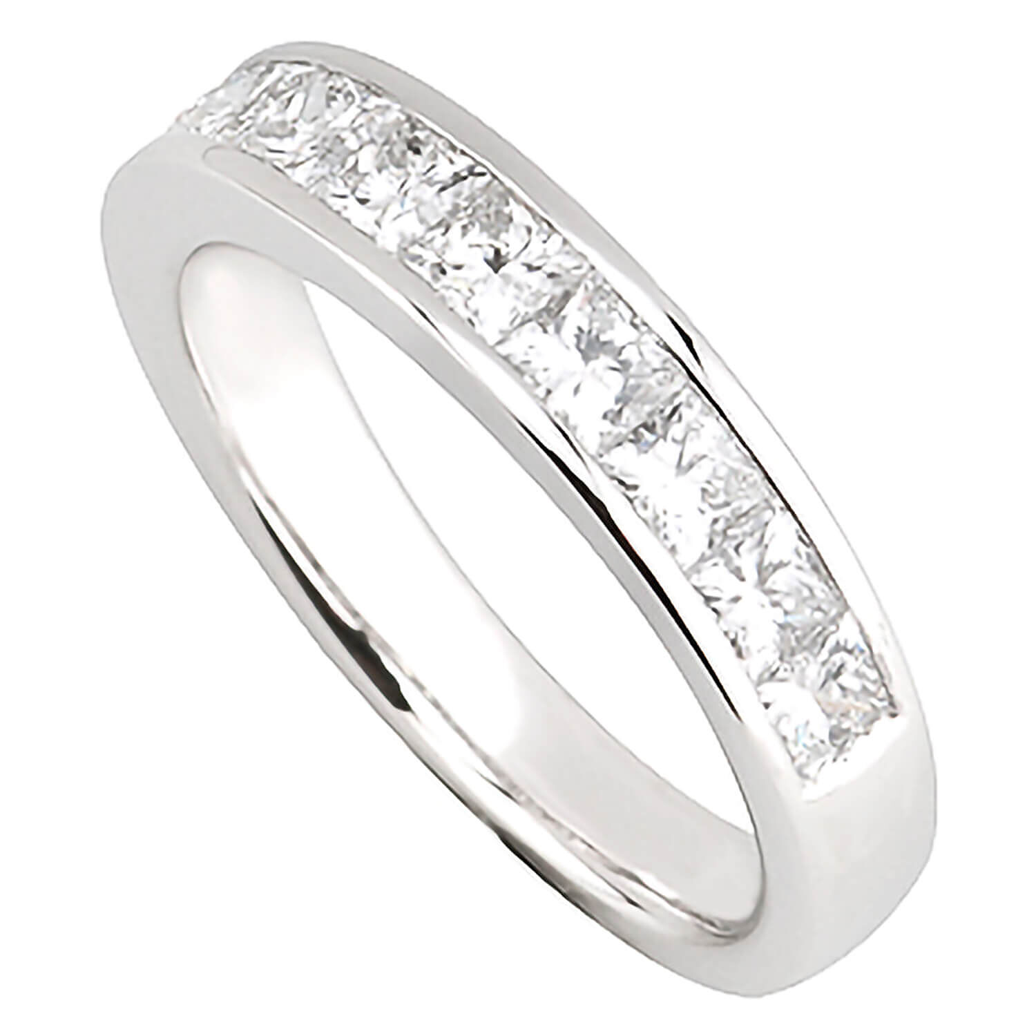 White gold princess cut eternity ring outlet